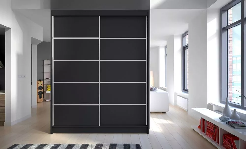 Skapis Luft · Melns · 150 × 58 × 200 cm