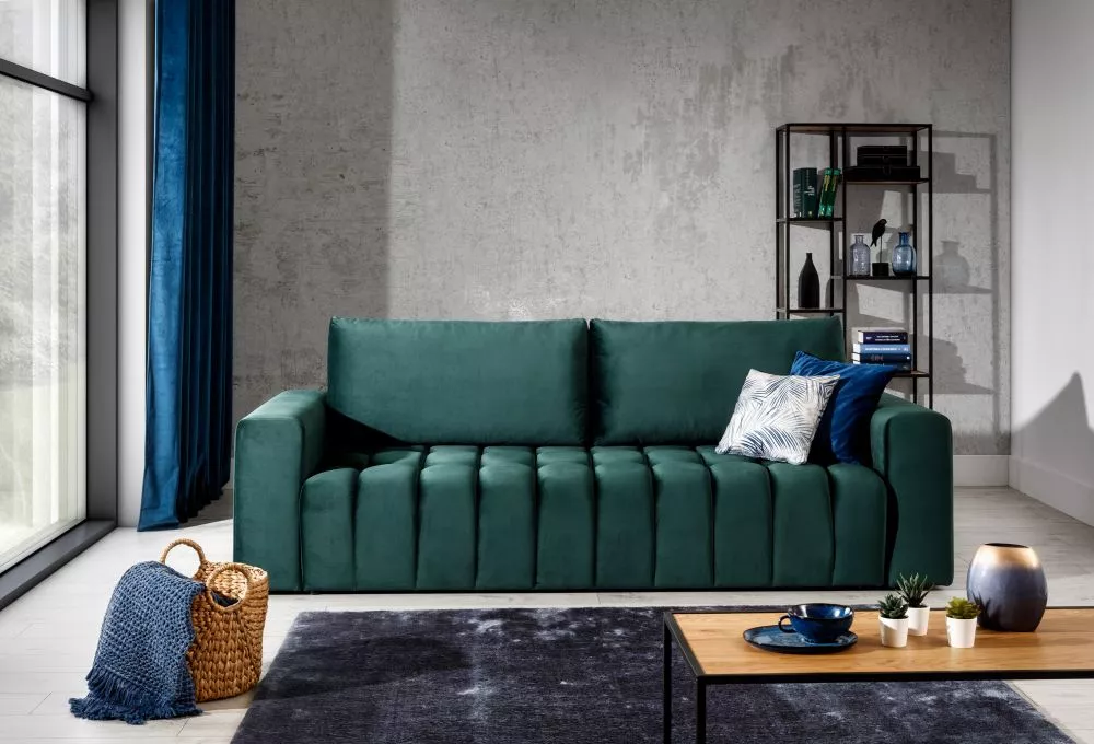 Dīvāns Lazaro 3S Premium Standard · Zaļš · 97 × 245 × 85 cm