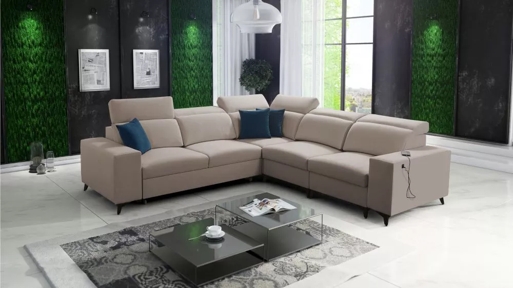 Dīvāns Bartone 3 Mix Standard · Kapučino · 283 × 283 × 83 cm