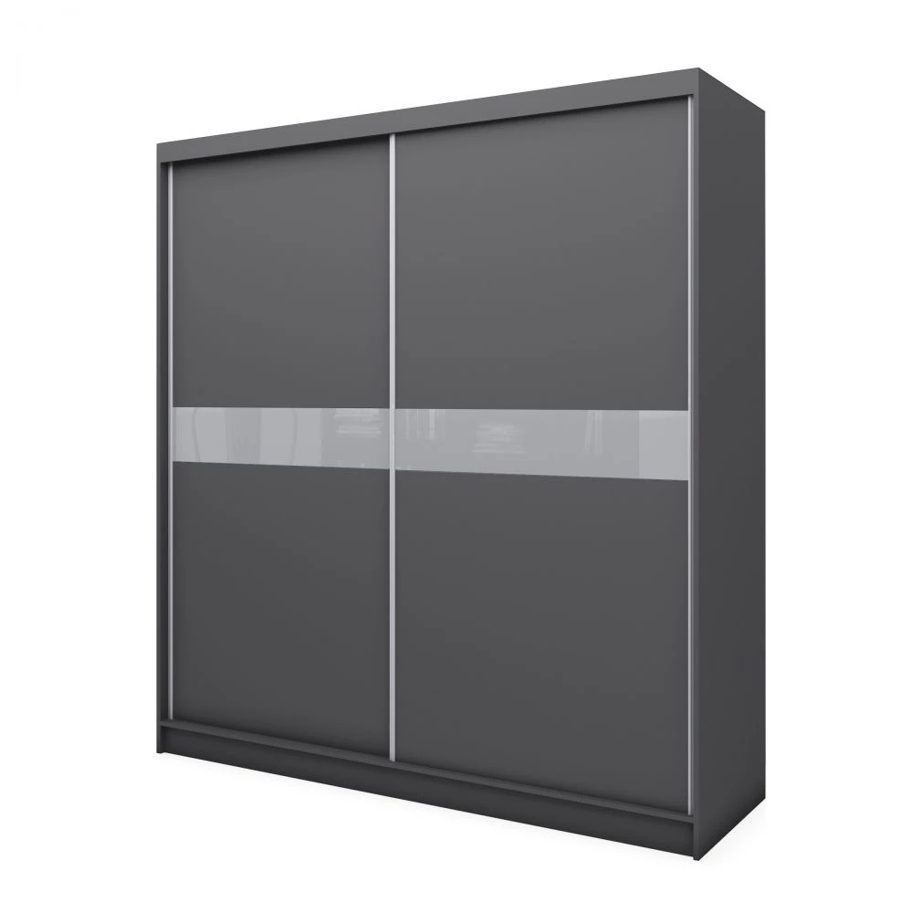 Skapis Tanna ar LED · Pelēks · 200 × 61 × 216 cm