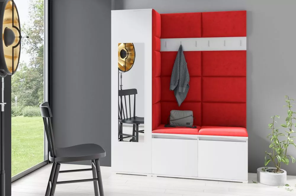 Apavu plaukts Emi 14 Trinity Korpusa krāsa: balts, · 145 × 185 × 40 cm