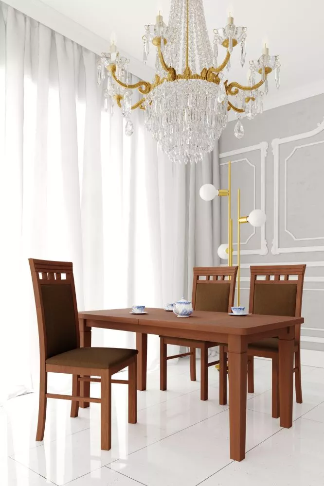 Komplekts STL 28, KT 21 (3) Personu skaits: 3, Korpusa krāsa: calvados, Elementu krāsa: tumši brūns, · 130 cm