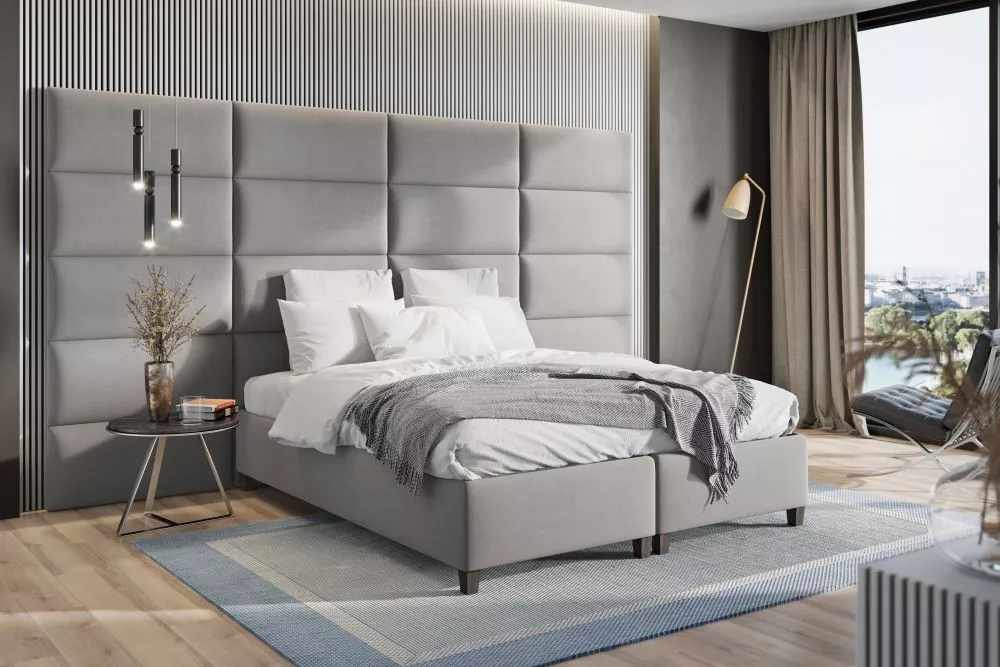 Gulta Smart Click Pocket Standard Guļamvietas platums: 180 cm, Guļamvietas garums: 200 cm, · Gaiši pelēks · 268 × 200 × 
