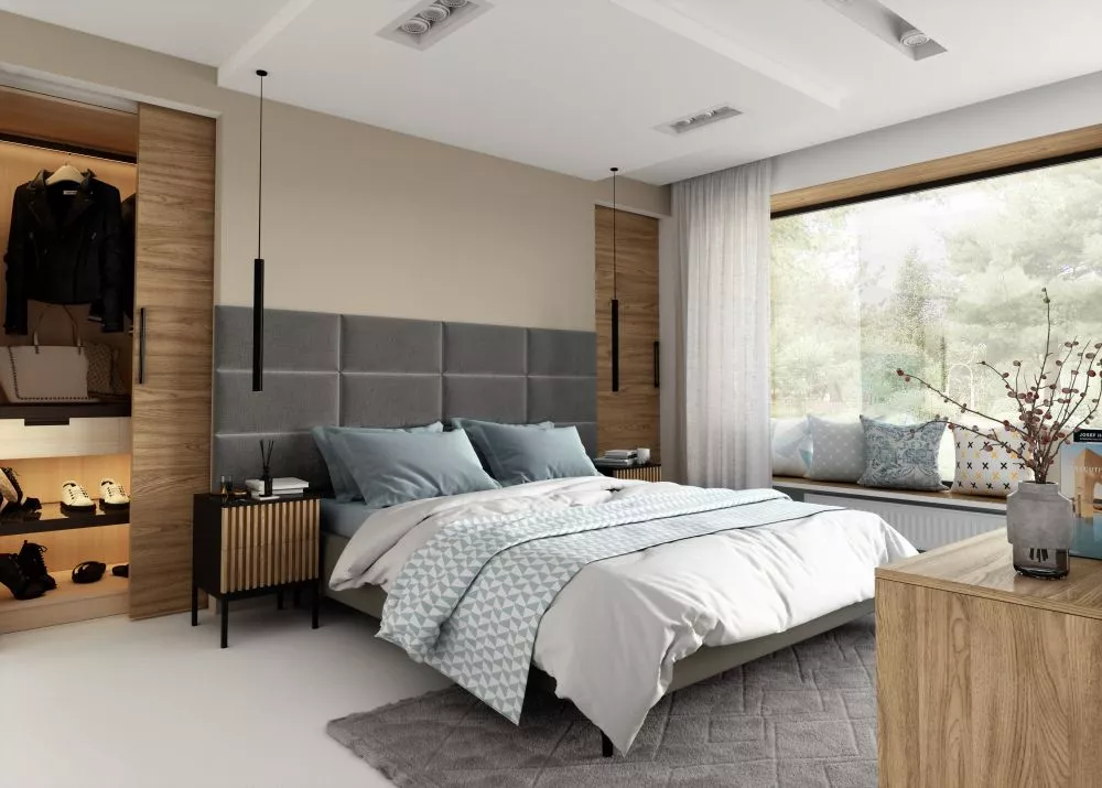 Panelis Quadratta 240x90 · Pelēks · 240 × 90 cm
