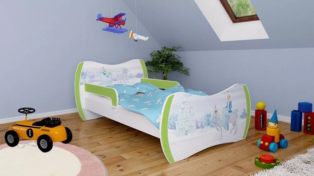 Bērnu gulta Dream L01 140x70 DM32 ar stelāžu Guļamvietas platums: 70 cm, Guļamvietas garums: 140 cm, · 94 × 144 × 71 cm