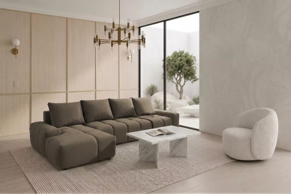 Dīvāns Marcelo 12 Standard · Brūns · 151 × 325 × 83 cm