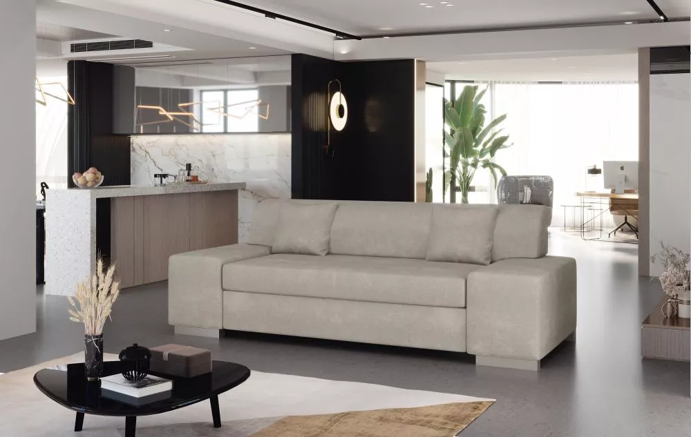 Dīvāns Porto 3S Premium standard · Krēma · 90 × 210 × 98 cm