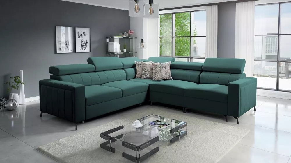 Dīvāns Baltico 4 Premium Standard · Tirkīzs · 275 × 275 × 83 cm