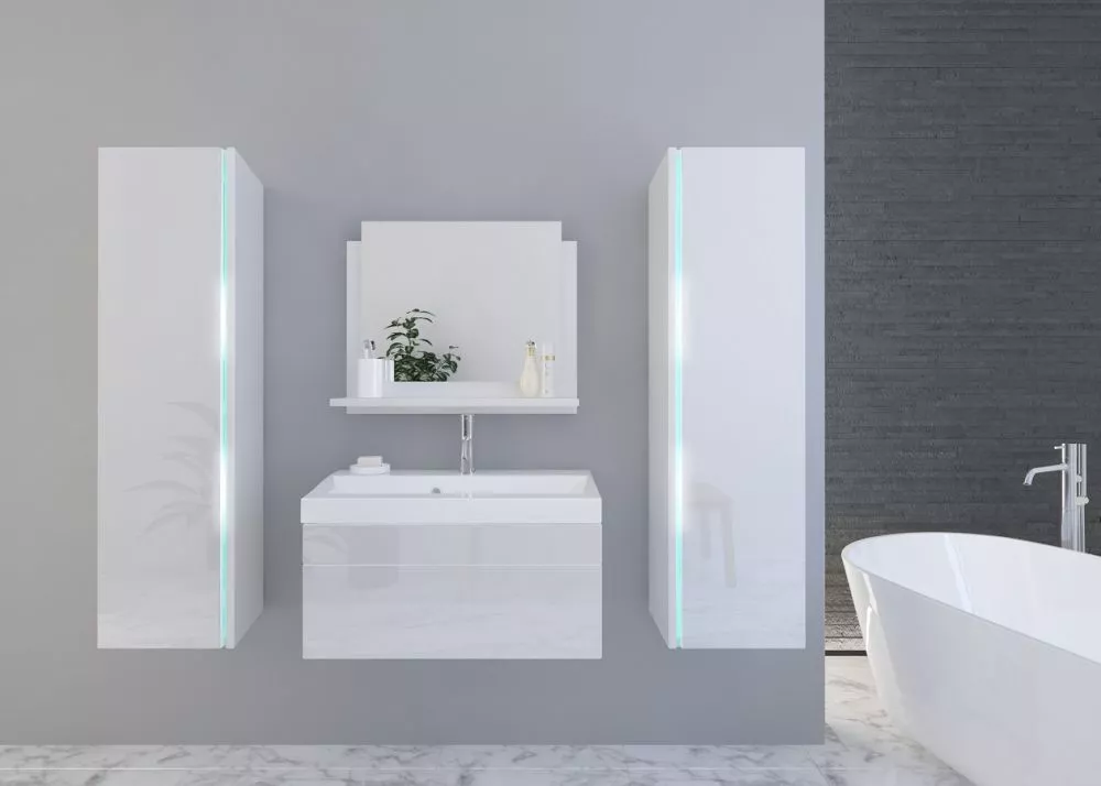 Vannas istabas komplekts Dream 2 60 ar LED · Balts · 110 × 120 × 35 cm