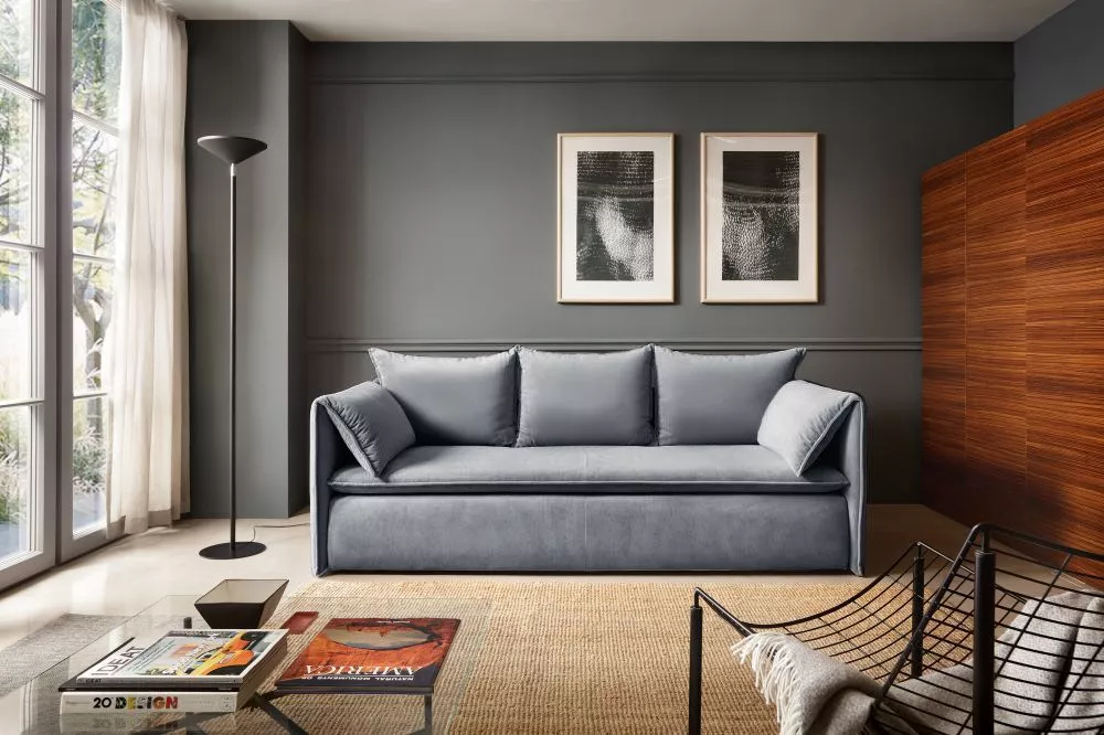 Dīvāns Gold Sofa standard · Pelēks · 105 × 218 × 89 cm