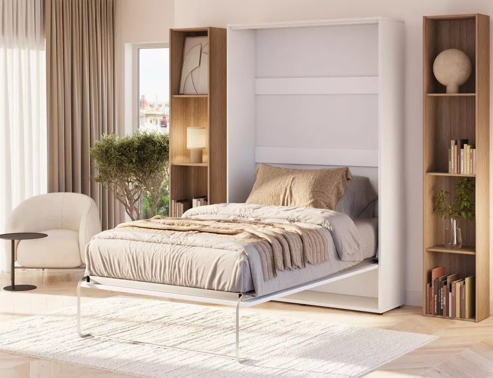 Gulta Vivario ar stelāžu Guļamvietas platums: 120 cm, Guļamvietas garums: 200 cm, · Balts · 133 × 213 × 211 cm