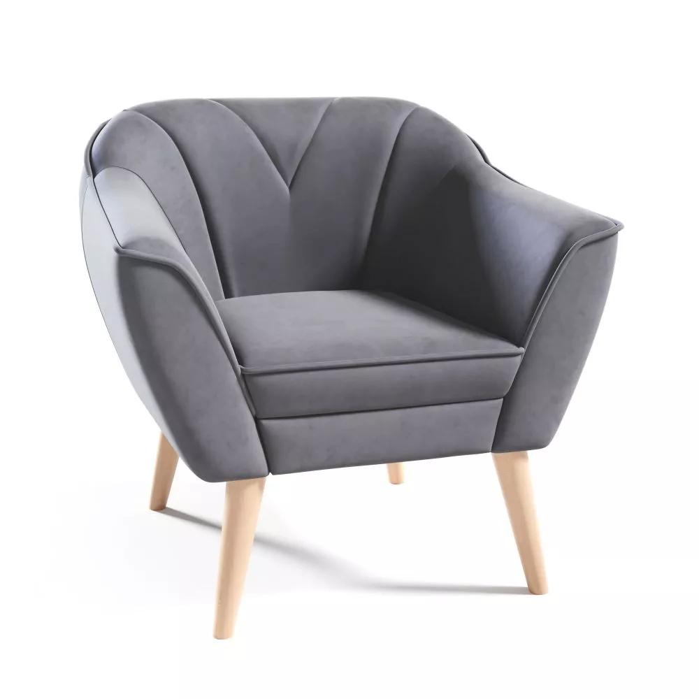 Mīksts krēsls Flora typ 204 Standard Sēdvietas dziļums: 52 cm, · Antracīts · 80 × 71 × 75 cm