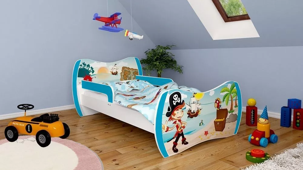 Bērnu gulta Dream L03 160x80 DM11 ar stelāžu Guļamvietas platums: 80 cm, Guļamvietas garums: 160 cm, · 104 × 164 × 71 cm