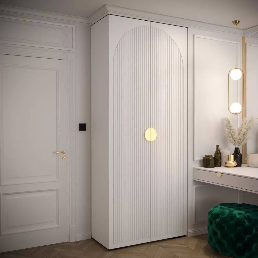 Skapis Manhattan Ryfel 1 · Balts · 100 × 47 × 236.7 cm