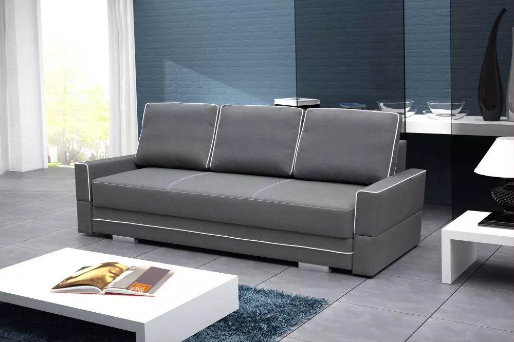 Dīvāns Samanta B Standard · Tumši pelēks + balts · 103 × 230 × 94 cm