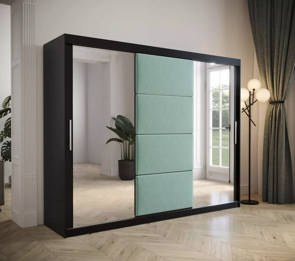 Skapis Tapi Black · 250 × 62 × 200 cm