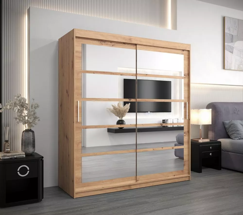 Skapis Roma 2 · Ozols artisan · 180 × 62 × 200 cm