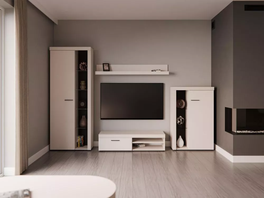 Sekcija Rumba ar LED Korpusa krāsa: bēšs, · 270 × 40.2 × 190 cm