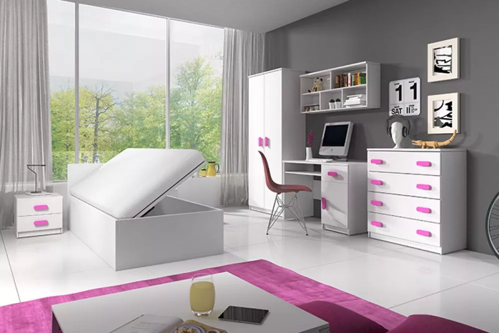 Bērnu gulta Smyk White 46 Guļamvietas platums: 90 cm, Guļamvietas garums: 200 cm, · Balts · 93.5 × 206 × 70 cm