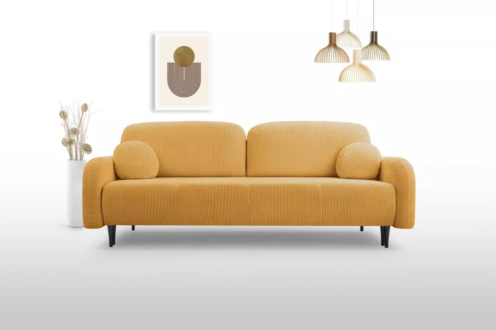 Dīvāns Cloud 3S standard · Dzeltens · 120 × 230 × 95 cm