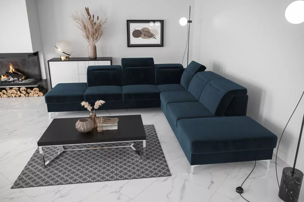 Dīvāns Oslo Max standard · Tumši zils · 295 × 295 × 90 cm