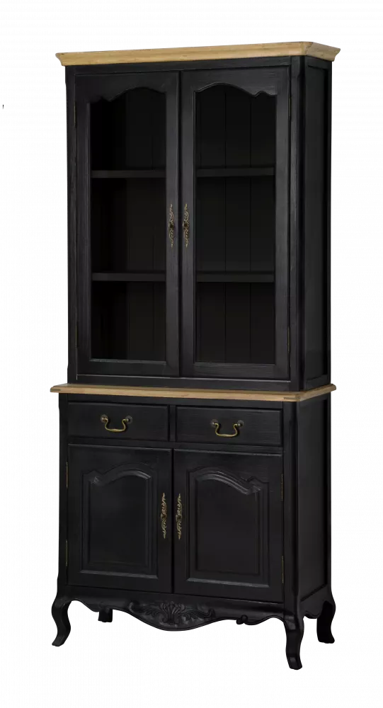 Sekcija Sorrento SO03B · Melns + brūns · 89 × 40 × 193 cm