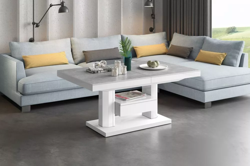 Žurnālgalds Quadro Max Matte Korpusa krāsa: betons, · 120 × 75 × 56 cm