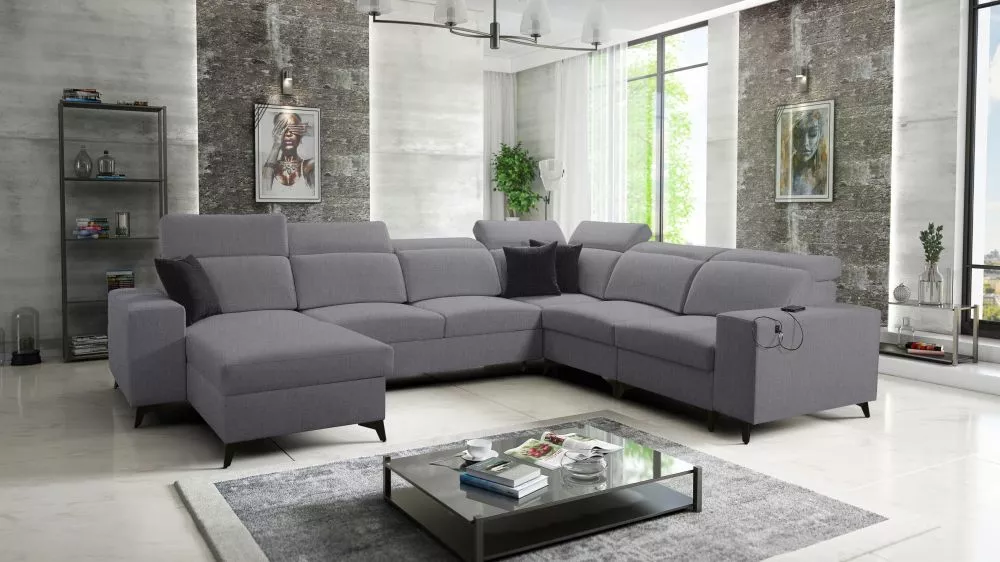 Dīvāns Bartone 8 Mix Standard · Pelēks · 283 × 361 × 83 cm
