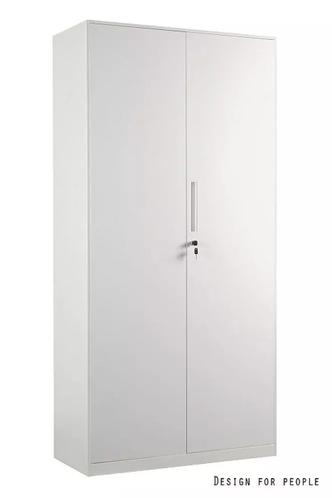 Grāmatu skapis XD-029 Korpusa krāsa: balts, Elementu krāsa: balts, · 90 × 40 × 185 cm