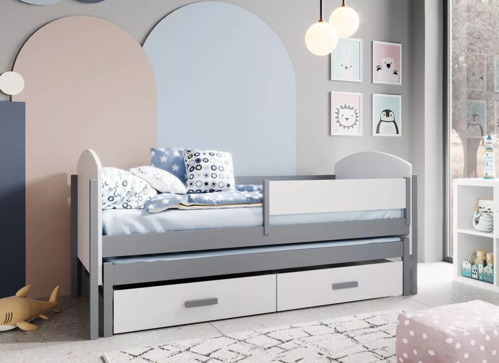 Bērnu gulta Olen ar stelāžam Guļamvietas platums: 80 cm, Guļamvietas garums: 180 cm, · 86 × 192 × 88 cm