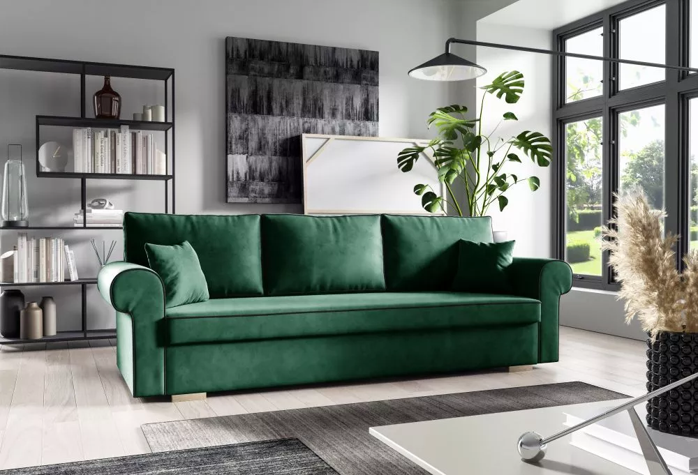 Dīvāns Megan Comfort standard · Zaļš · 85 × 235 × 92 cm