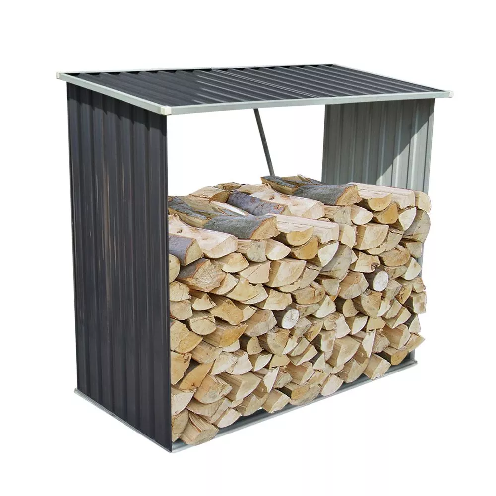 Dārza mājiņa Wood storage house · Antracīts · 154 × 163 × 83 cm