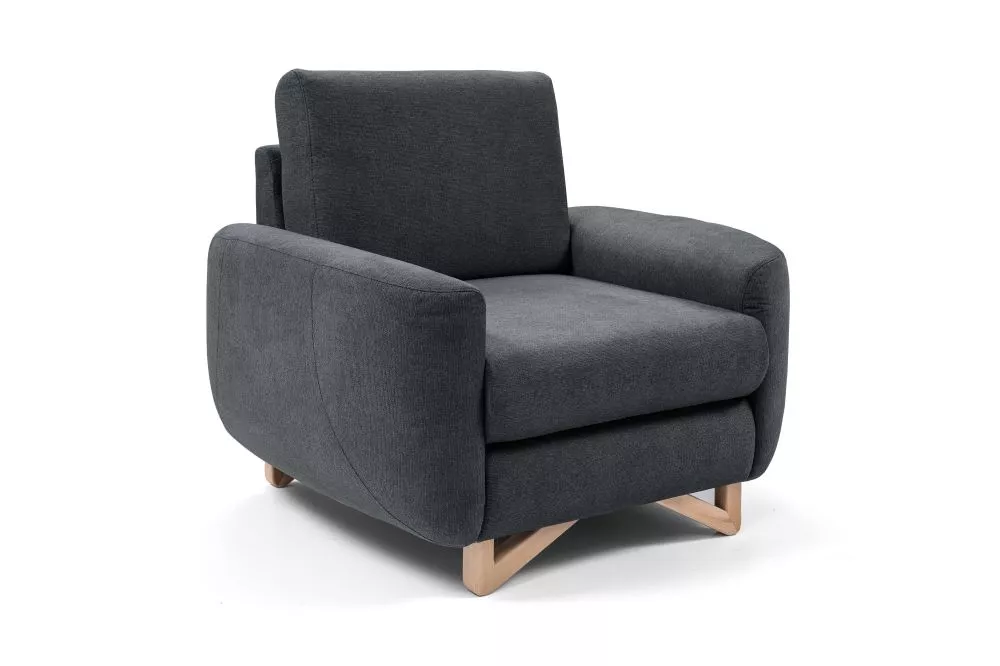 Mīksts krēsls Avesta 1S standard Sēdvietas dziļums: 59 cm, · Melns · 100 × 89 × 85 cm