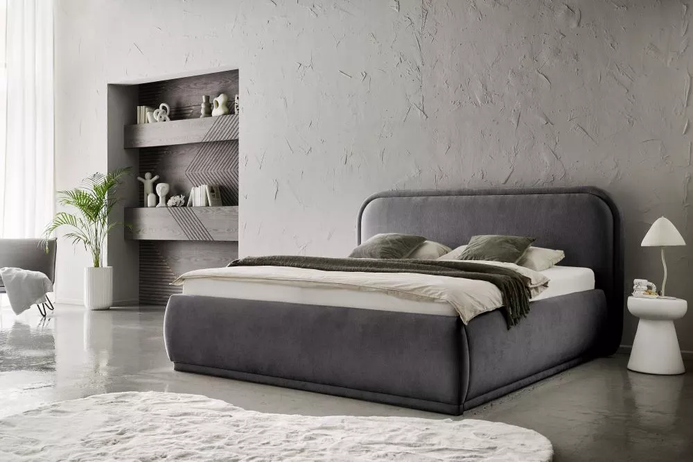 Gulta Soma Standard ar stelāžu Guļamvietas platums: 160 cm, Guļamvietas garums: 200 cm, stelāžas tips: koka, · Antracīts