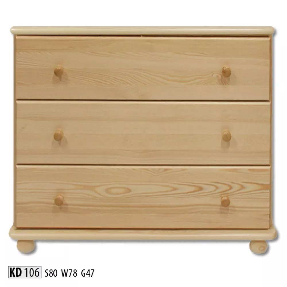 Kumode KD 106 · Priede · 80 × 47 × 78 cm