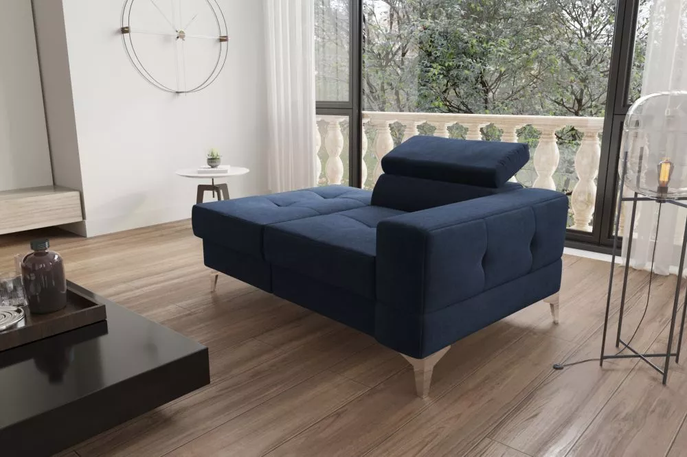 Dīvāns Toscania 1S Premium standard · Tumši zils · 97 × 135 × 78 cm