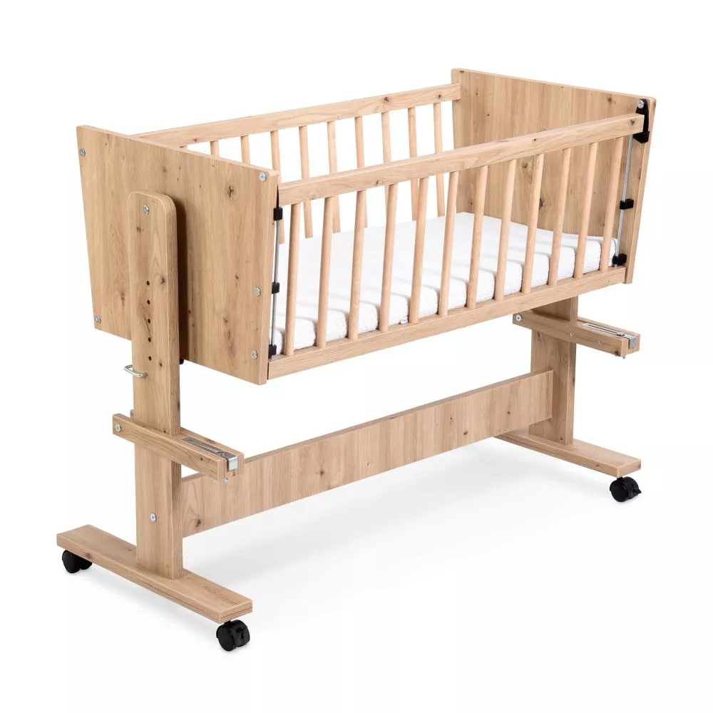 Bērnu gultiņa Zoya 5in1 40x89 ar stelāžu Guļamvietas platums: 40 cm, Guļamvietas garums: 89 cm, · Ozols · 50 × 107 × 80 