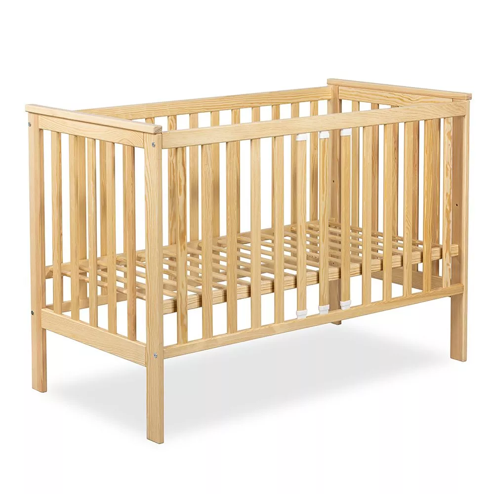 Bērnu gultiņa Iwon 120x60 ar stelāžu Guļamvietas platums: 60 cm, Guļamvietas garums: 120 cm, · Priede · 66 × 125 × 86 cm