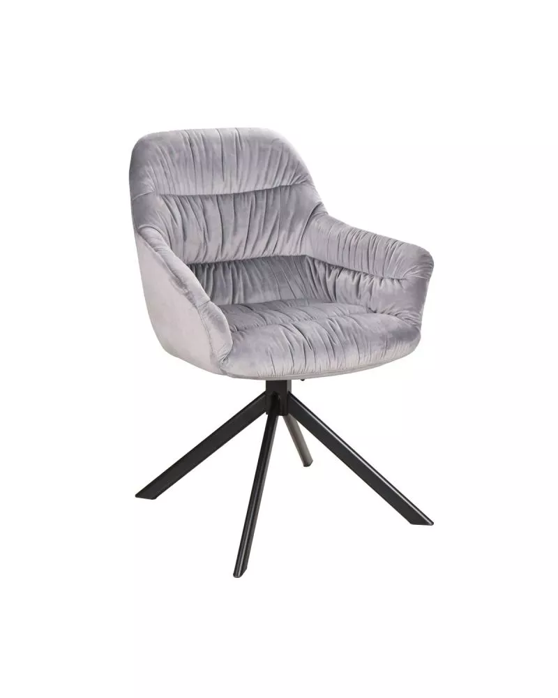 Krēsls Astoria 2 Velvet · Pelēks · 85 × 60 × 60 cm