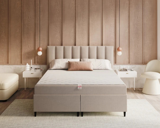 Gulta Trentino Standard ar stelāžu Guļamvietas platums: 140 cm, Guļamvietas garums: 200 cm, stelāžas tips: metāla, · Krē