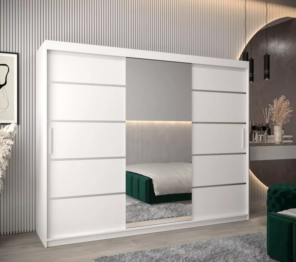 Skapis Verona 2 · Balts · 250 × 62 × 200 cm