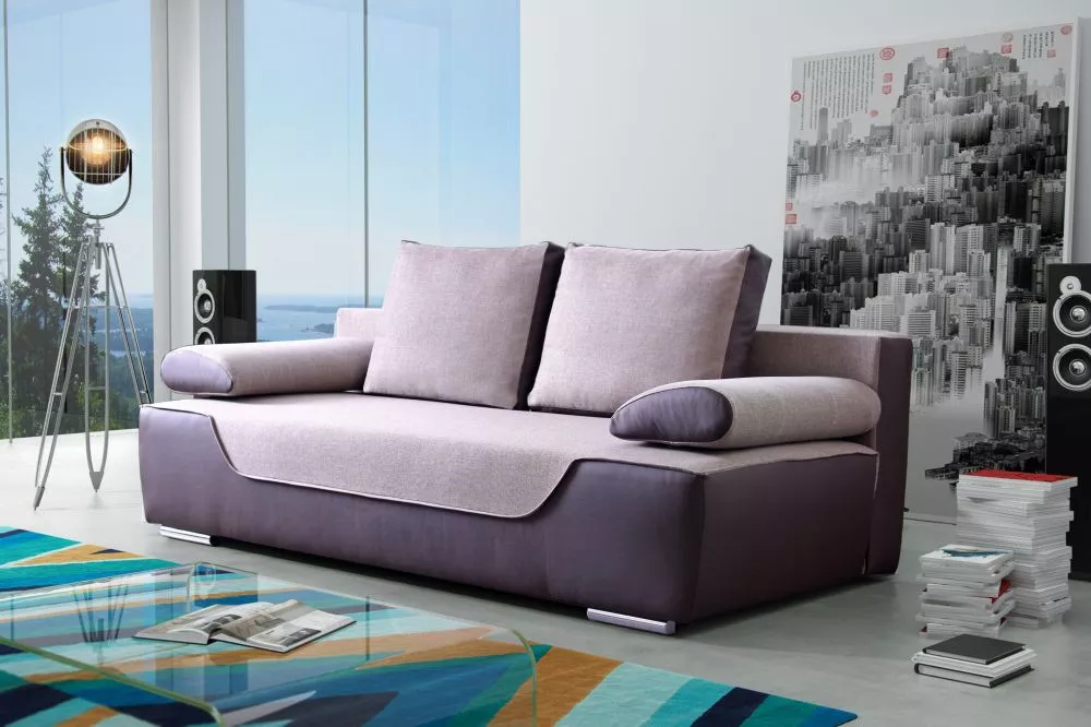Dīvāns Flow Standard · Rozā + violets · 95 × 200 × 90 cm