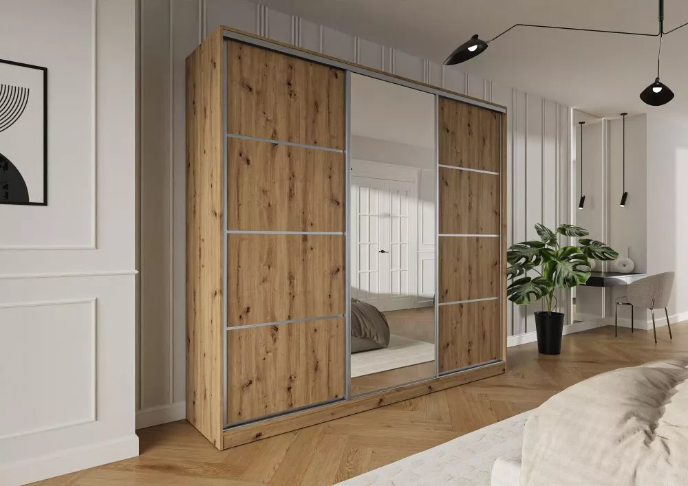 Skapis Trend 6 · Ozols artisan · 275 × 60 × 245 cm