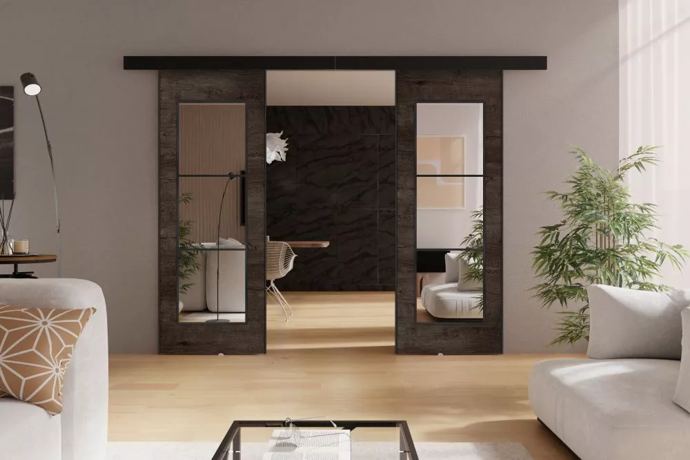 Bīdāmās durvis Tori Duo · Tumšais osis · 132 × 205 cm