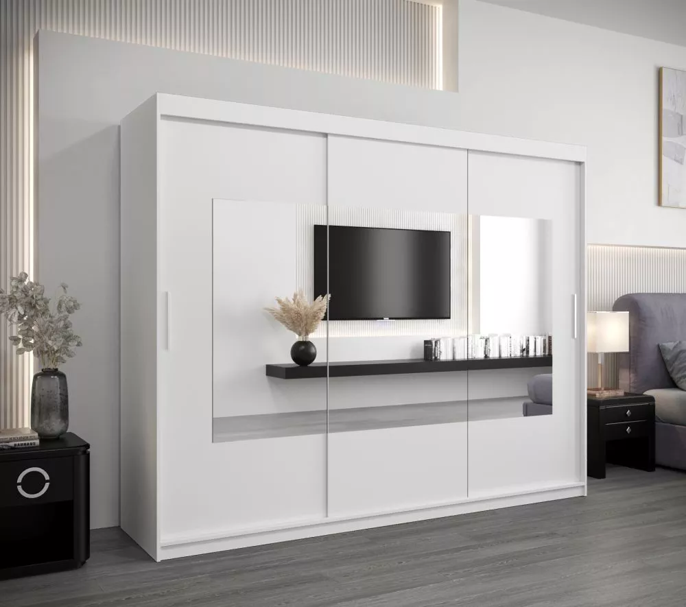 Skapis Torino · Balts · 250 × 62 × 200 cm