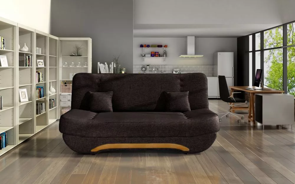 Dīvāns Ewa 2 Classic standard · Tumši brūns · 92 × 194 × 95 cm