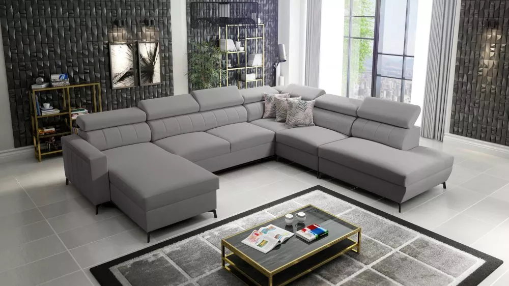 Dīvāns Baltico 9 Premium Standard · Tumši pelēks · 302 × 351 × 83 cm