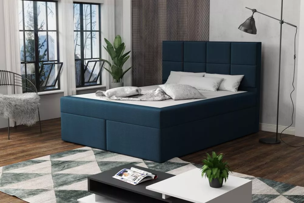 Gulta Besso Standard Guļamvietas platums: 160 cm, Guļamvietas garums: 200 cm, · Zils · 162 × 210 × 120 cm