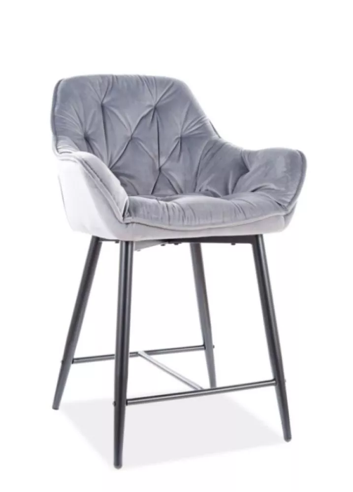 Krēsls Cherry H-2 Velvet · Pelēks · 86 × 56 × 42 cm