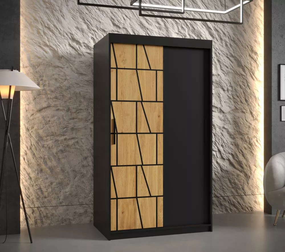 Skapis Lima Black · 100 × 62 × 200 cm
